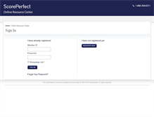 Tablet Screenshot of member.scoreperfect.net